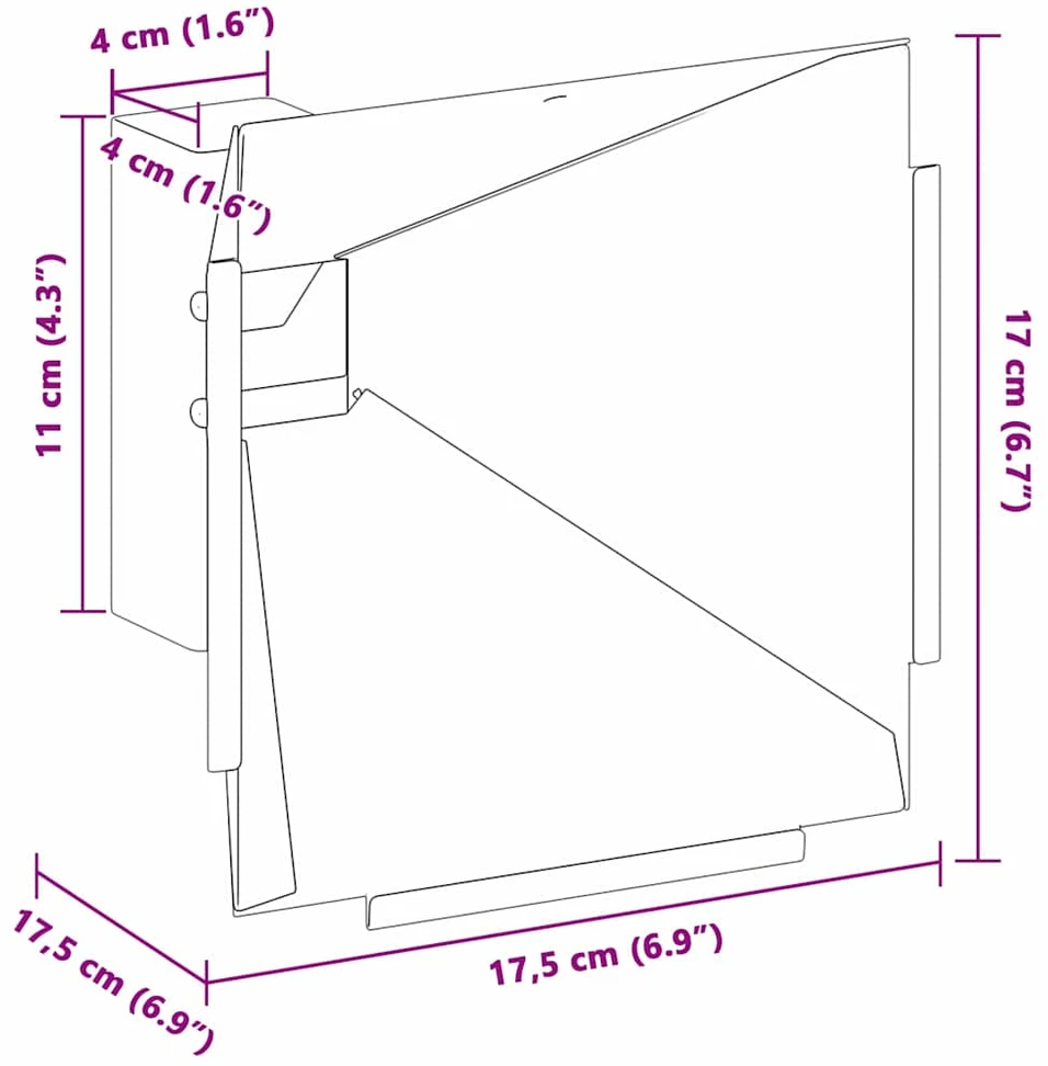 Šratų gaudyklė Juoda 17,5 x 17,5 x 17 cm Plienas