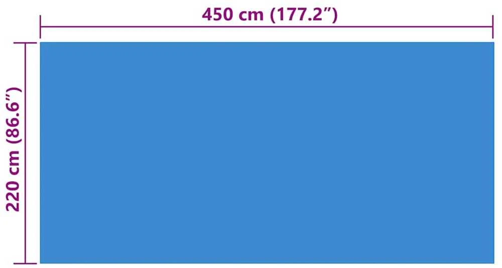 Stačiakampis Baseino Uždangalas, 450 x 220 cm, PE, Mėlynas