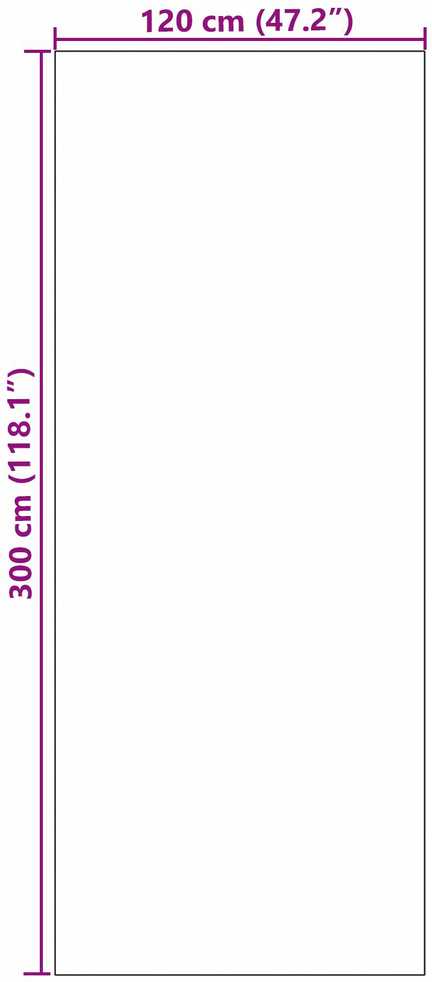 Durų kilimėlis Raudona ir Juoda 120 x 300 cm 100% poliamidas