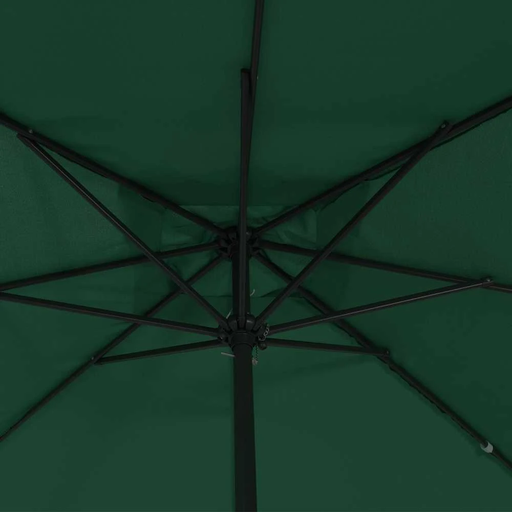 Sodo skėtis Žalia 295 x 295 x 245 cm Poliesteris ir plienas