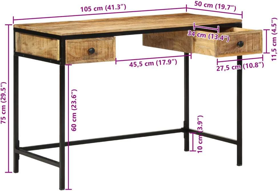 Rašomasis stalas Ruda 105 x 50 x 75 cm