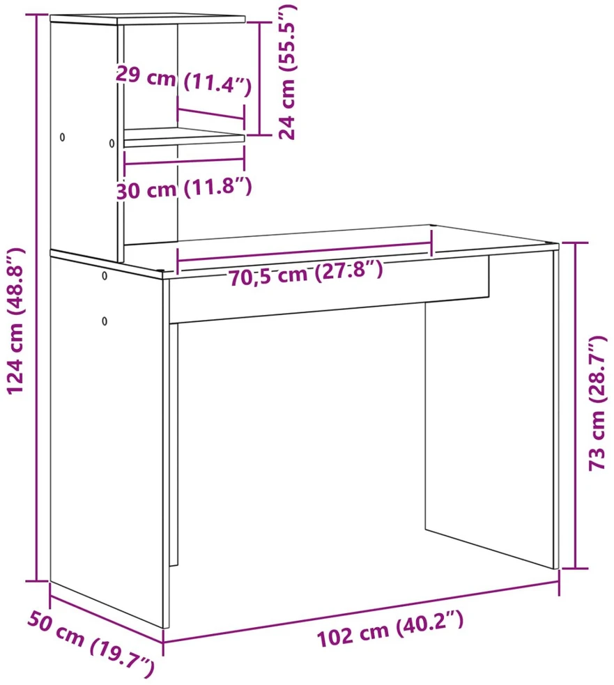 Stalas Balta 133.5 x 50 x 124 cm 2 vnt.