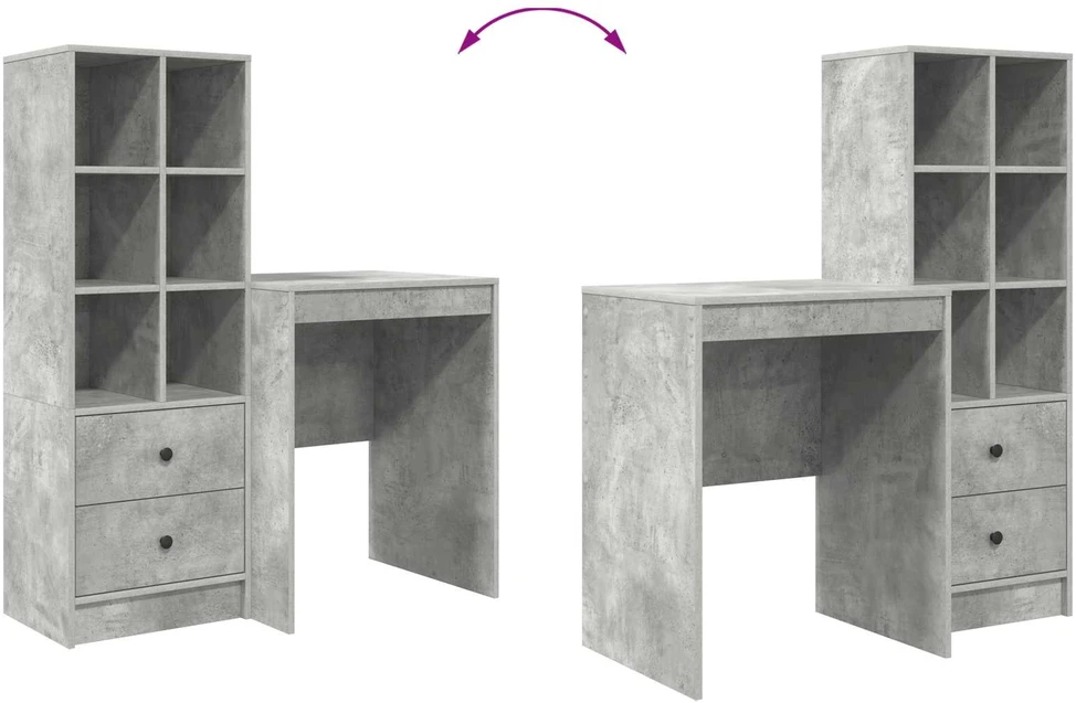 Stalas Betono pilka 105,5 x 50 x 127 cm 2 vnt.