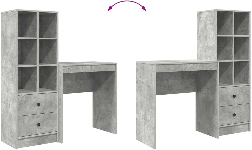 Stalas Betono pilka 115,5 x 40 x 127 cm 2 vnt.