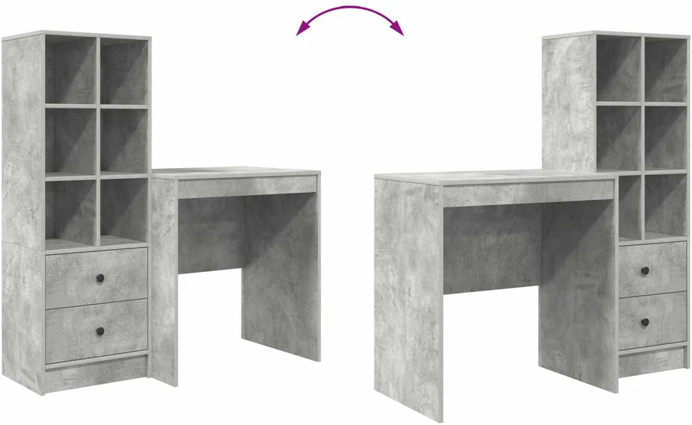 Stalas Betono pilka 115,5 x 50 x 127 cm 2 vnt.