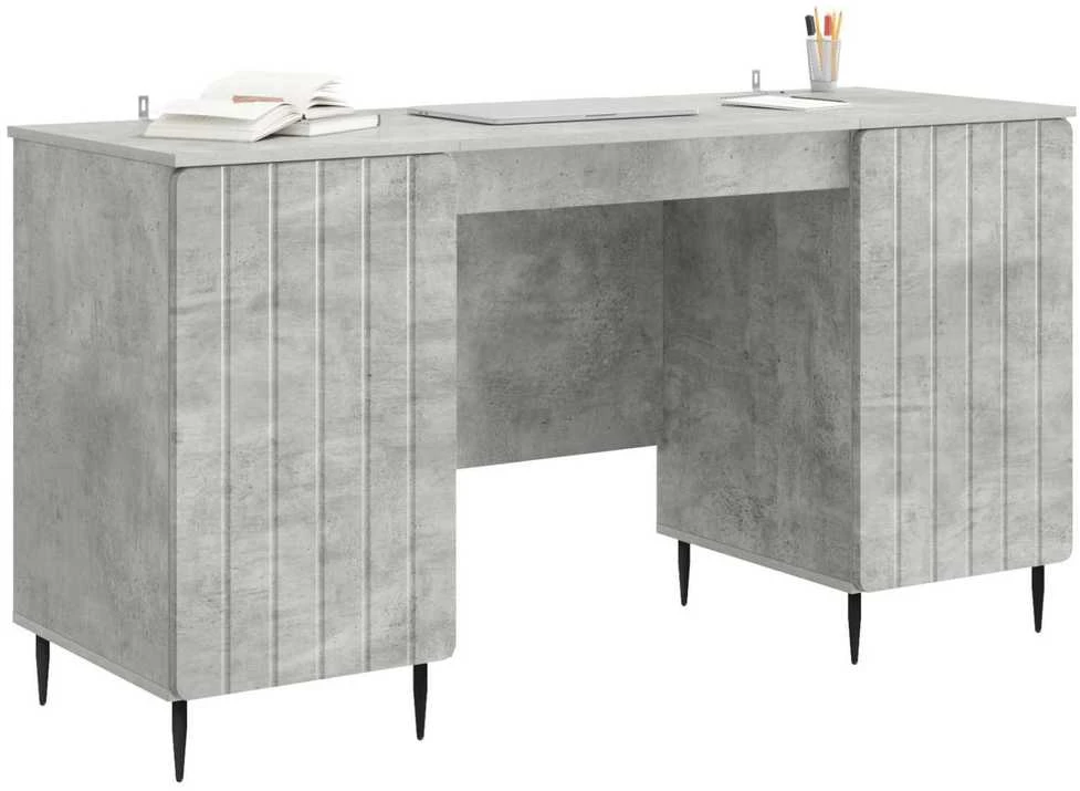 Stalas Betono pilka 142,5 x 50 x 75 cm Apdirbta mediena