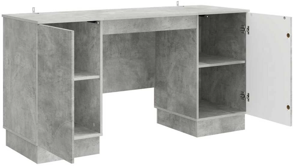 Stalas Betono pilka 142,5 x 50 x 75 cm Apdirbta mediena
