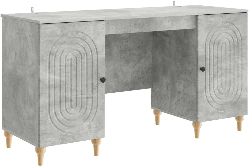 Stalas Betono pilka 142,5 x 50 x 75 cm Apdirbta mediena