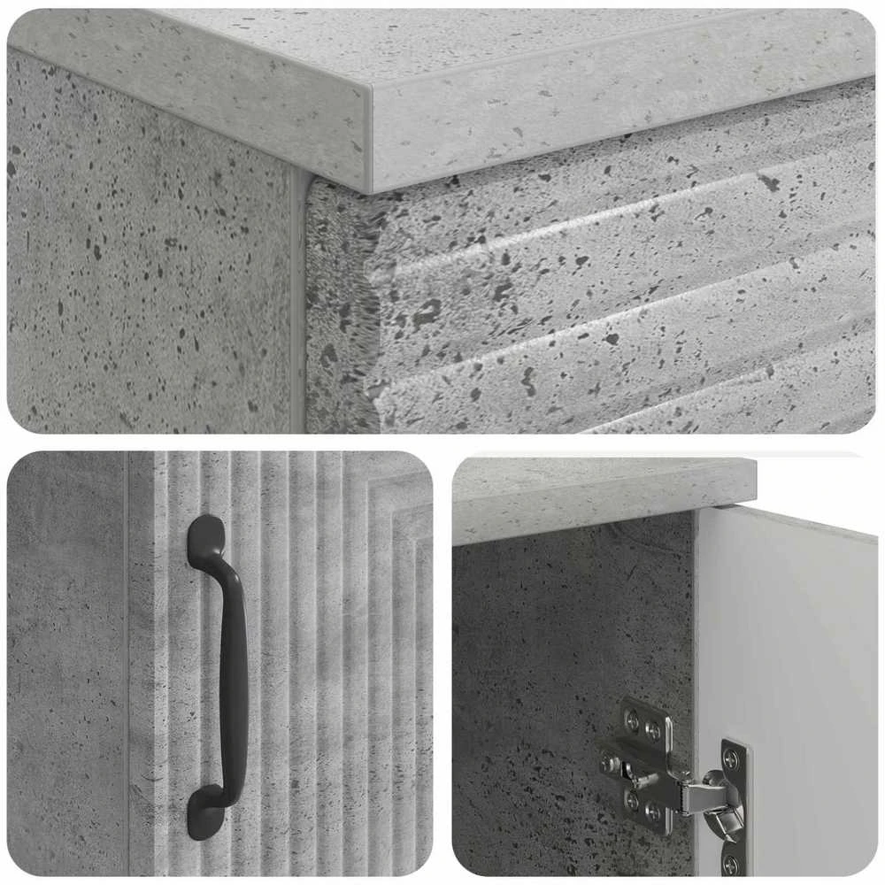 Stalas Betono pilka 142,5 x 50 x 75 cm Apdirbta mediena