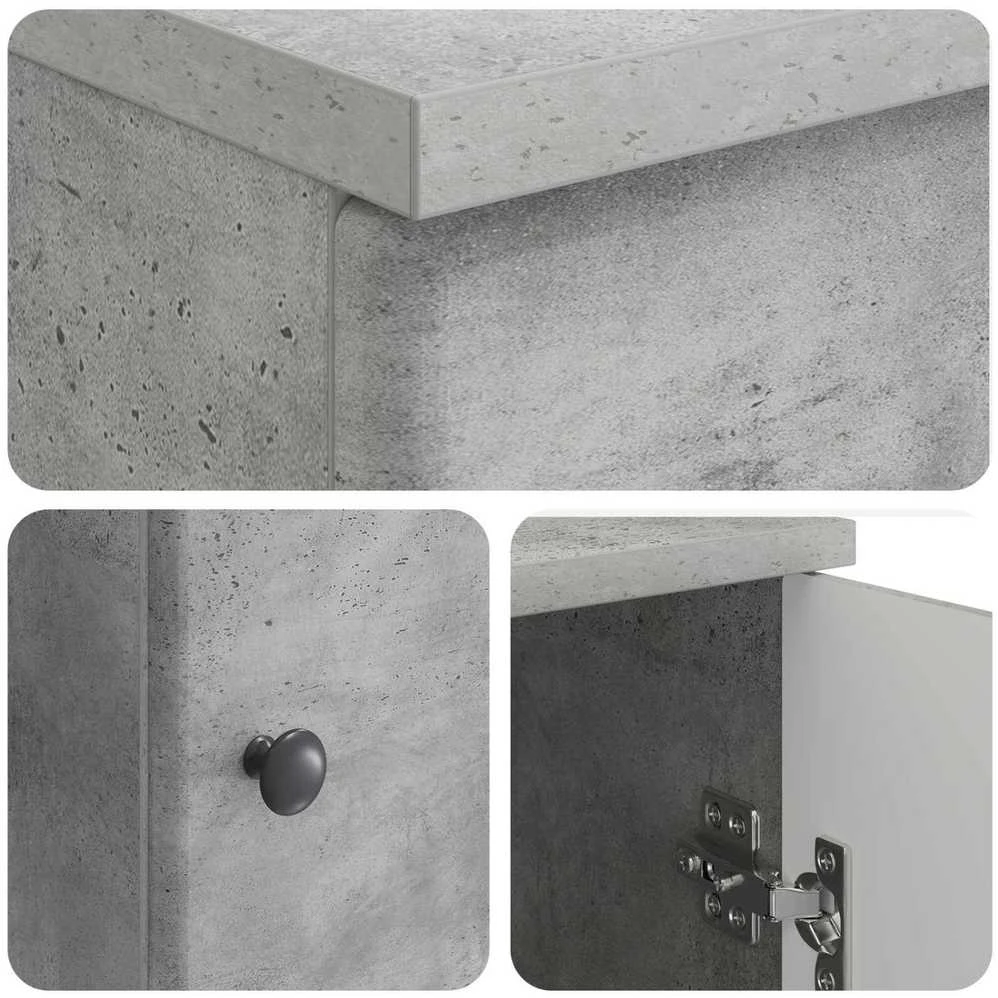 Stalas Betono pilka 142,5 x 50 x 75 cm Apdirbta mediena