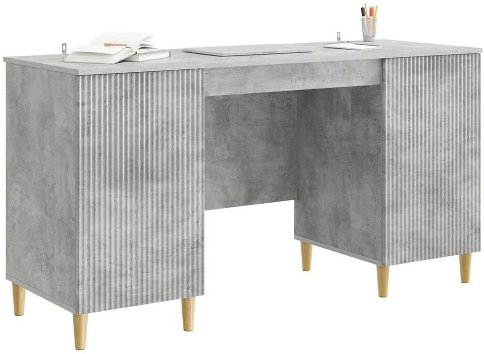 Stalas Betono pilka 142,5 x 50 x 75 cm Apdirbta mediena