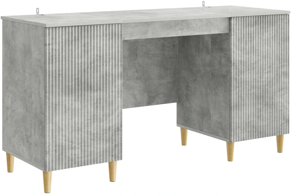 Stalas Betono pilka 142,5 x 50 x 75 cm Apdirbta mediena