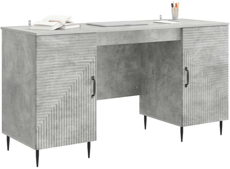 Stalas Betono pilka 142,5 x 50 x 75 cm Apdirbta mediena