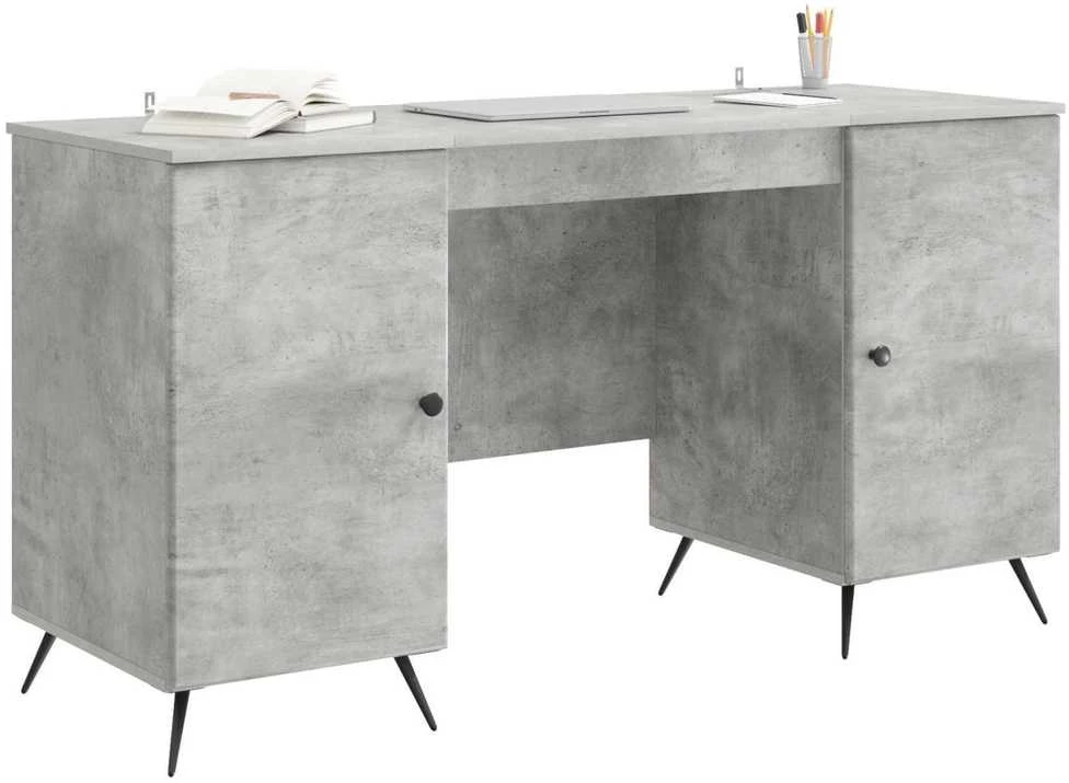 Stalas Betono pilka 142,5 x 50 x 75 cm Apdirbta mediena