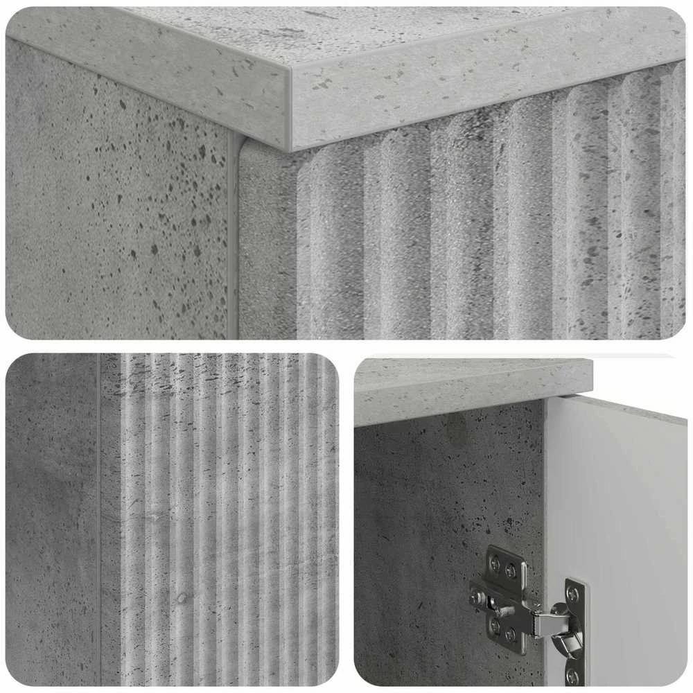 Stalas Betono pilka 142,5 x 50 x 75 cm Apdirbta mediena