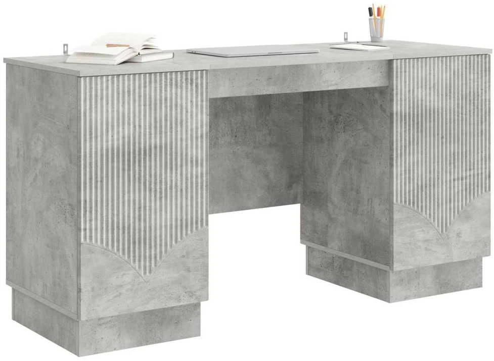 Stalas Betono pilka 142,5 x 50 x 75 cm Apdirbta mediena