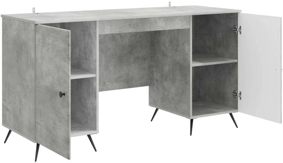 Stalas Betono pilka 142,5 x 50 x 75 cm Apdirbta mediena