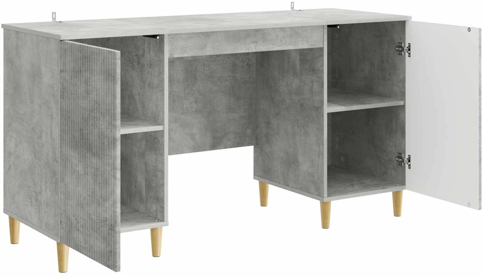 Stalas Betono pilka 142,5 x 50 x 75 cm Apdirbta mediena