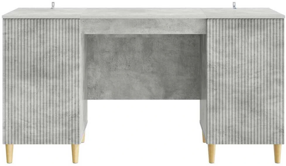 Stalas Betono pilka 142,5 x 50 x 75 cm Apdirbta mediena