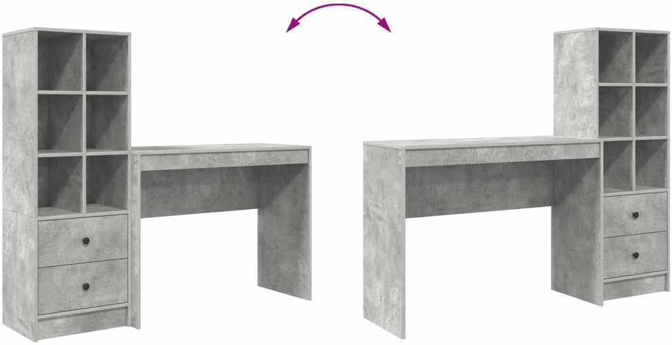 Stalas Betono pilka 145,5 x 40 x 127 cm 2 vnt.