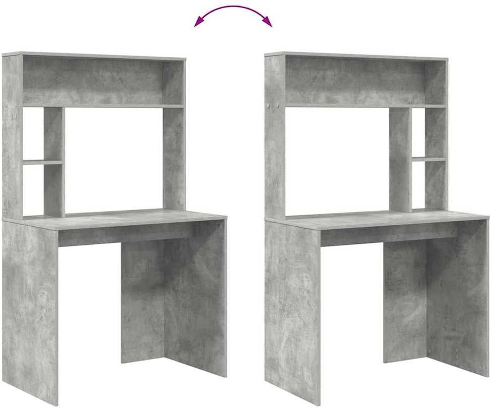 Stalas Betono pilka 91 x 50 x 149 cm Apdirbta mediena
