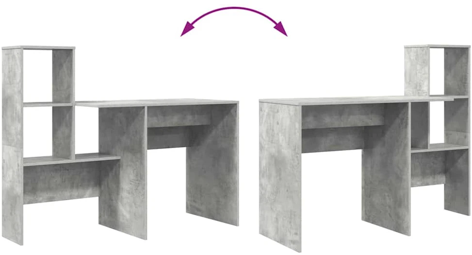 Stalas Betono pilka Apdirbta mediena 131,5 x 50 x 106,5 cm