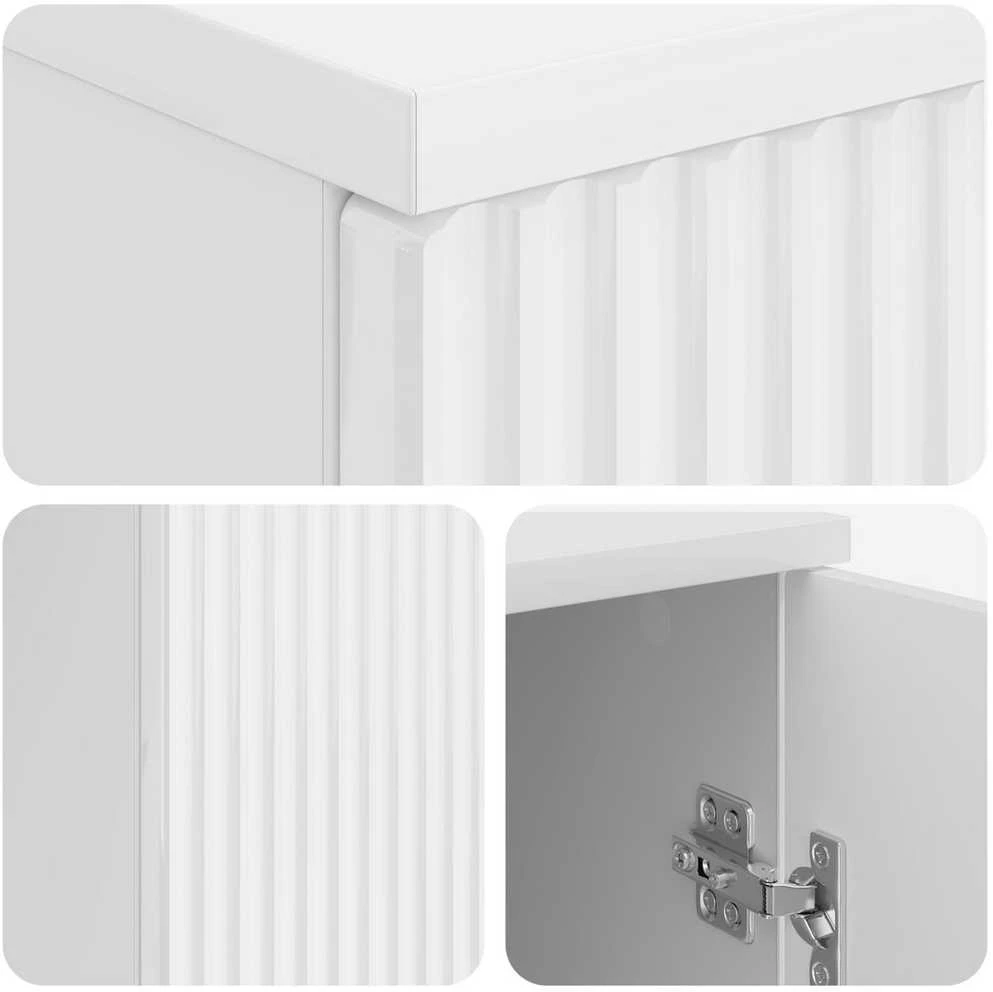 Stalas Itin blizgi balta 142,5 x 50 x 75 cm Apdirbta mediena