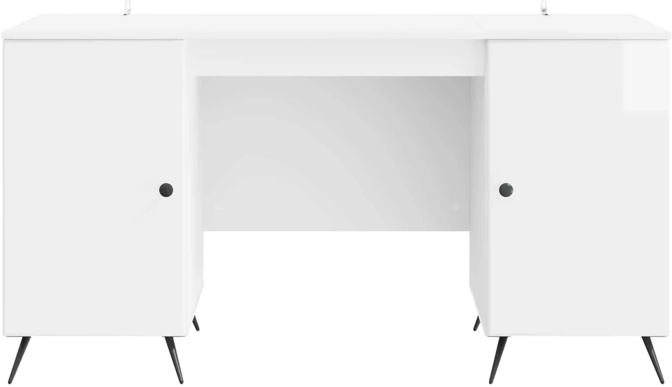 Stalas Itin blizgi balta 142,5 x 50 x 75 cm Apdirbta mediena