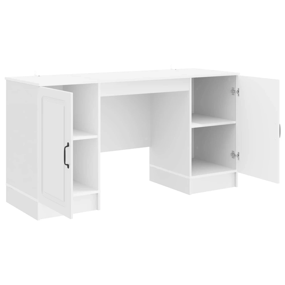 Stalas Itin blizgi balta 142,5 x 50 x 75 cm Apdirbta mediena