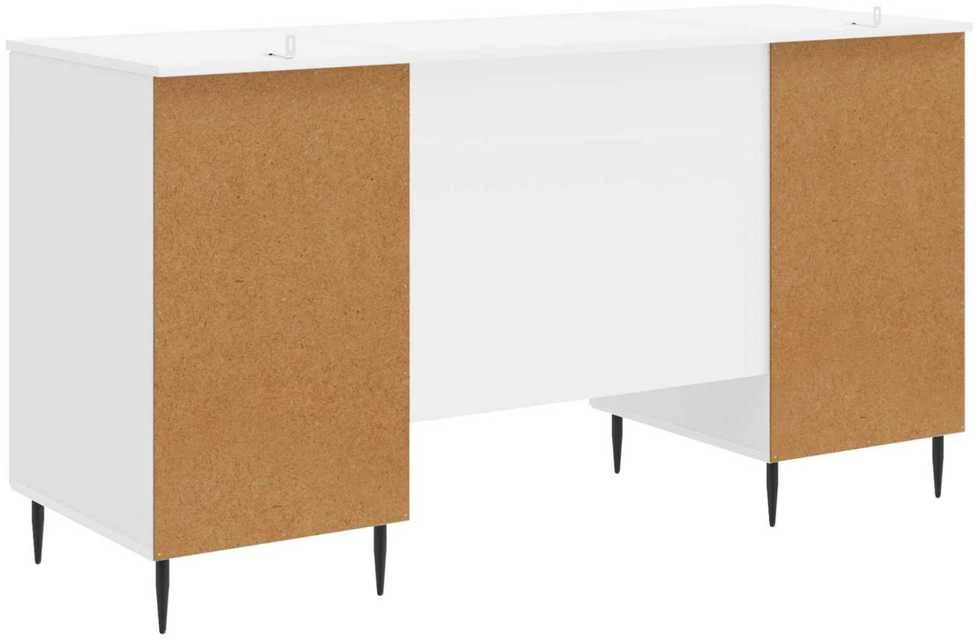 Stalas Itin blizgi balta 142,5 x 50 x 75 cm Apdirbta mediena