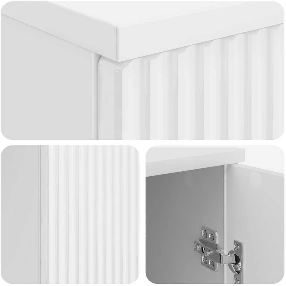 Stalas Itin blizgi balta 142,5 x 50 x 75 cm Apdirbta mediena
