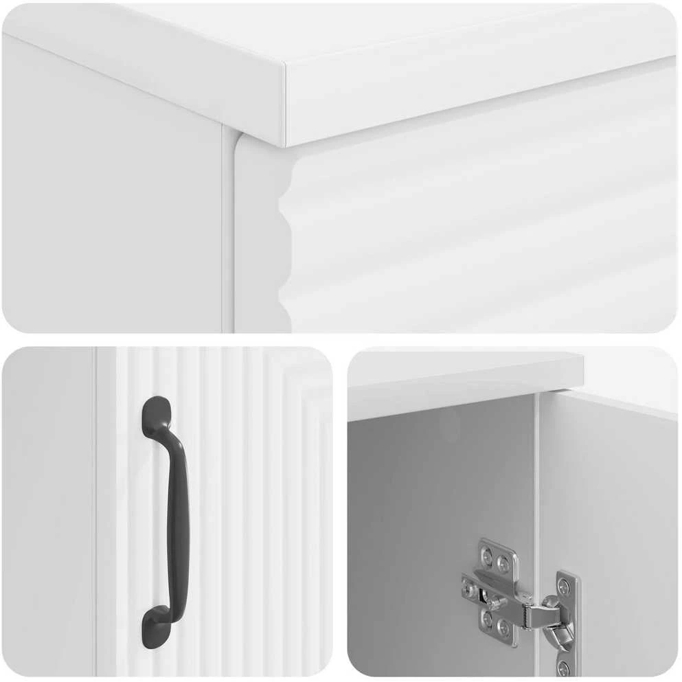 Stalas Itin blizgi balta 142,5 x 50 x 75 cm Apdirbta mediena