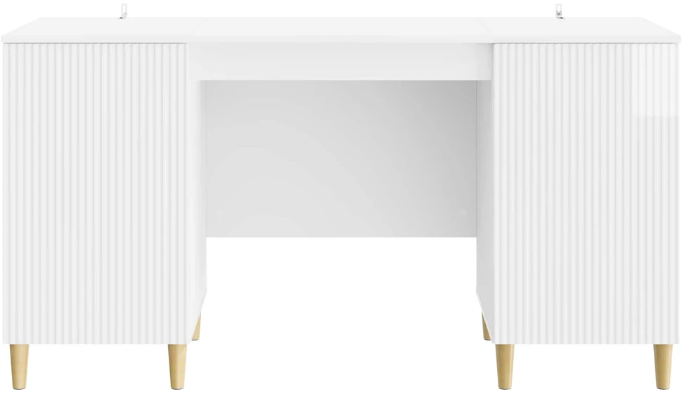 Stalas Itin blizgi balta 142,5 x 50 x 75 cm Apdirbta mediena