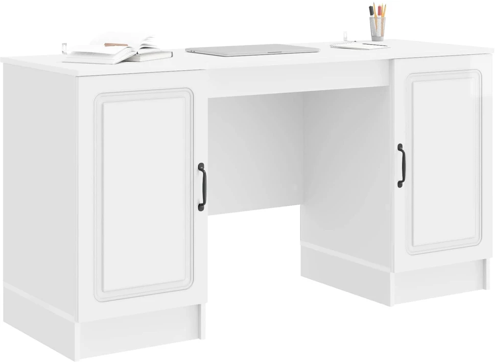Stalas Itin blizgi balta 142,5 x 50 x 75 cm Apdirbta mediena