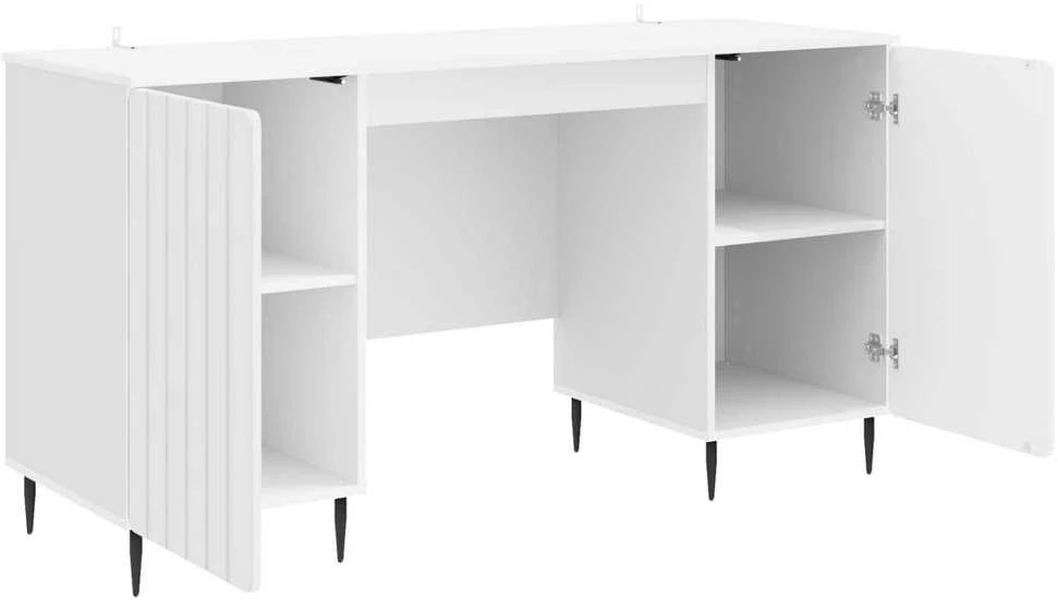Stalas Itin blizgi balta 142,5 x 50 x 75 cm Apdirbta mediena