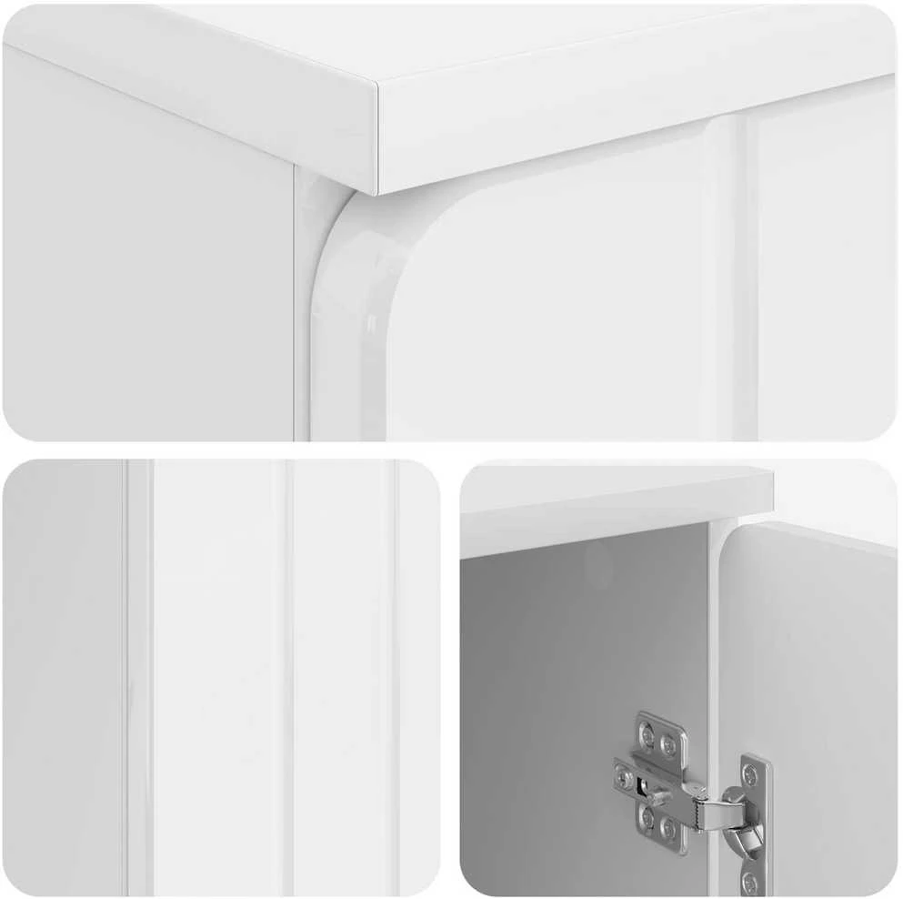 Stalas Itin blizgi balta 142,5 x 50 x 75 cm Apdirbta mediena
