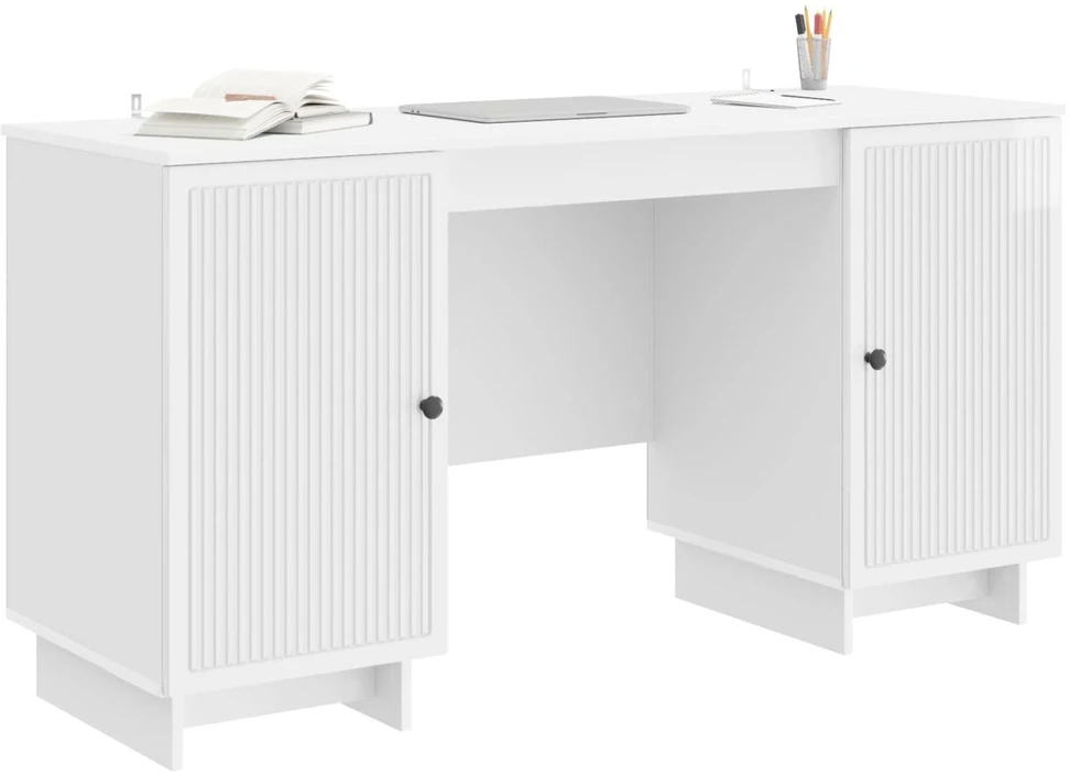 Stalas Itin blizgi balta Apdirbta mediena 142,5 x 50 x 75 cm