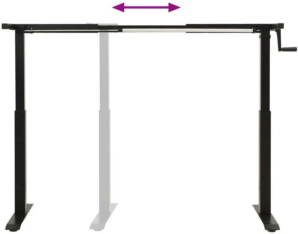 Stalas Juoda ir natūrali 120 x 60 cm Kietas ąžuolo medis