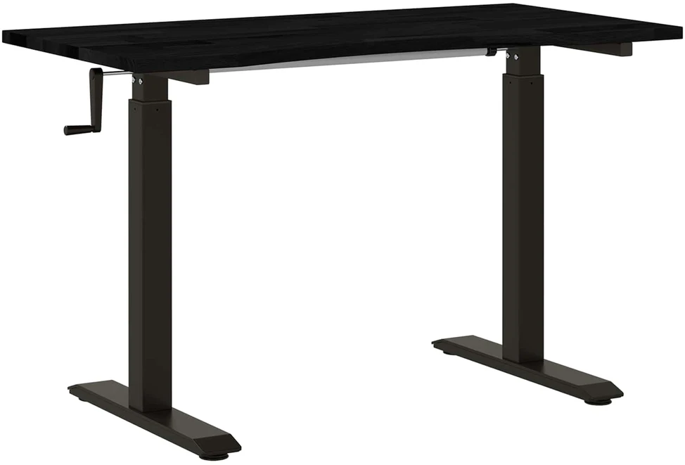 Stalas Juoda ir Tamsiai Ruda 120 x 60 cm Kietas ąžuolo medis