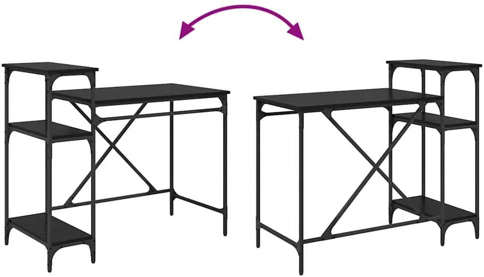 Stalas Juodas ąžuolas Apdirbta mediena 105 x 50 x 90 cm