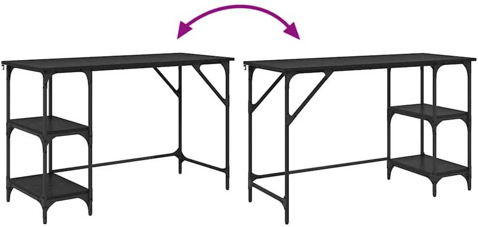 Stalas Juodas ąžuolas 120 x 50 x 75 cm Apdirbta mediena