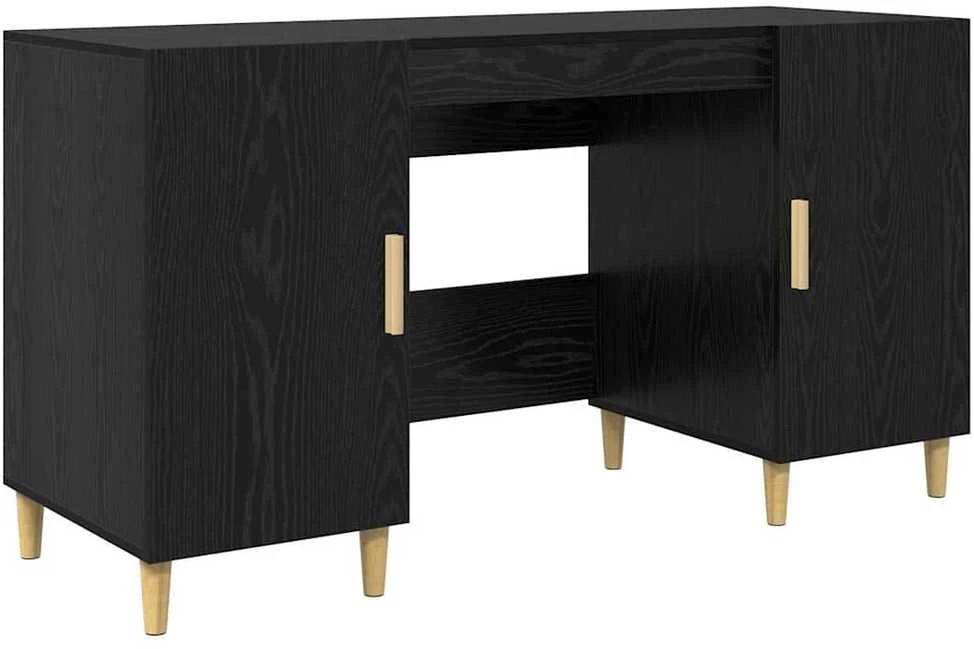 Stalas Juodas ąžuolas Apdirbta mediena 140 x 50 x 75 cm
