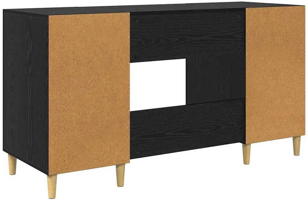 Stalas Juodas ąžuolas Apdirbta mediena 140 x 50 x 75 cm