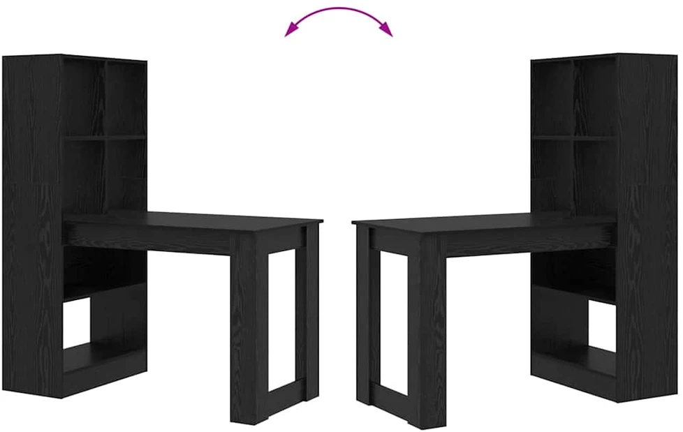 Stalas Juodas ąžuolas Apdirbta mediena 122 x 67 x 145 cm