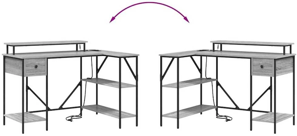 Stalas Pilkas Sonoma 120 x 79 x 86,5 cm Apdirbta mediena