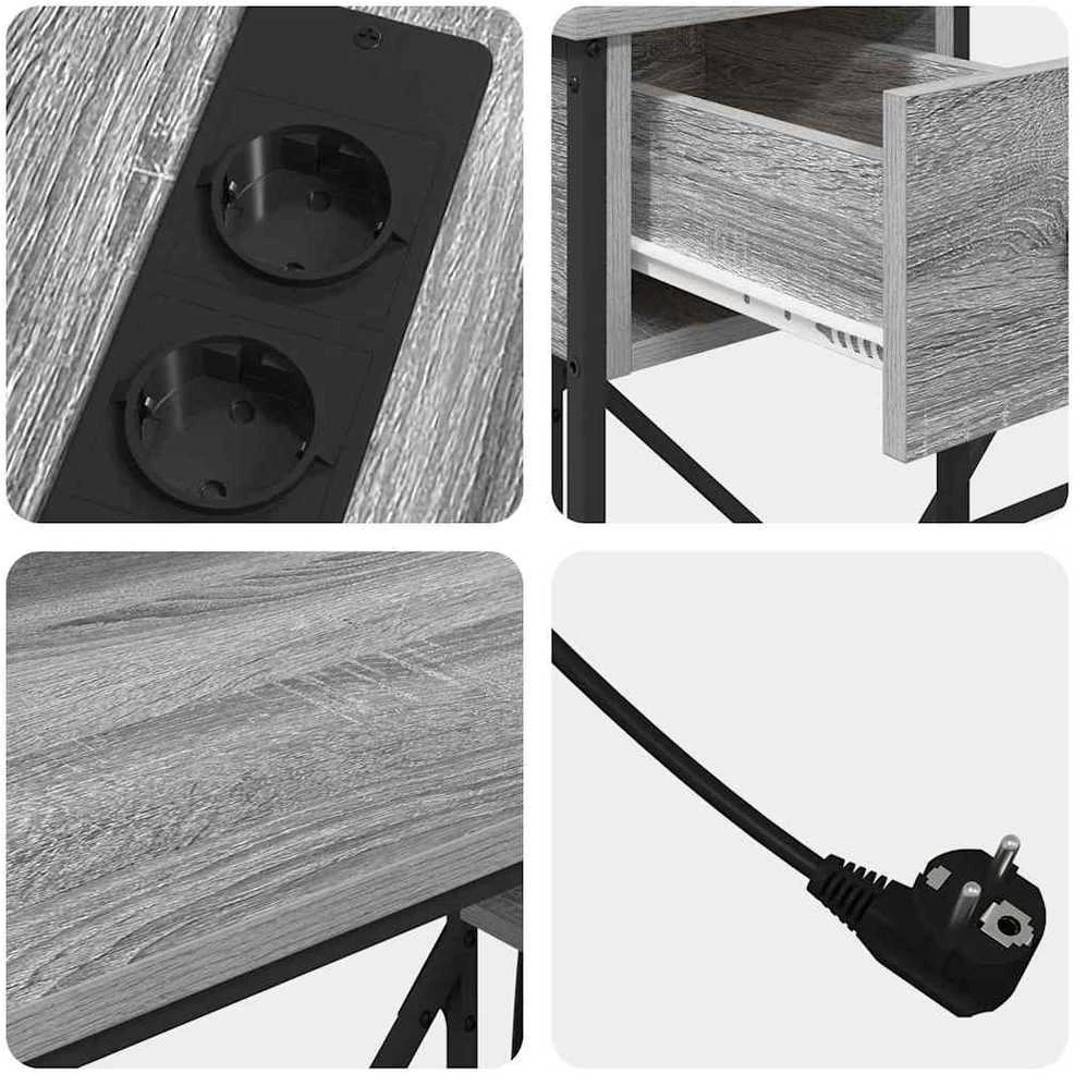 Stalas Pilkas Sonoma 120 x 79 x 86,5 cm Apdirbta mediena