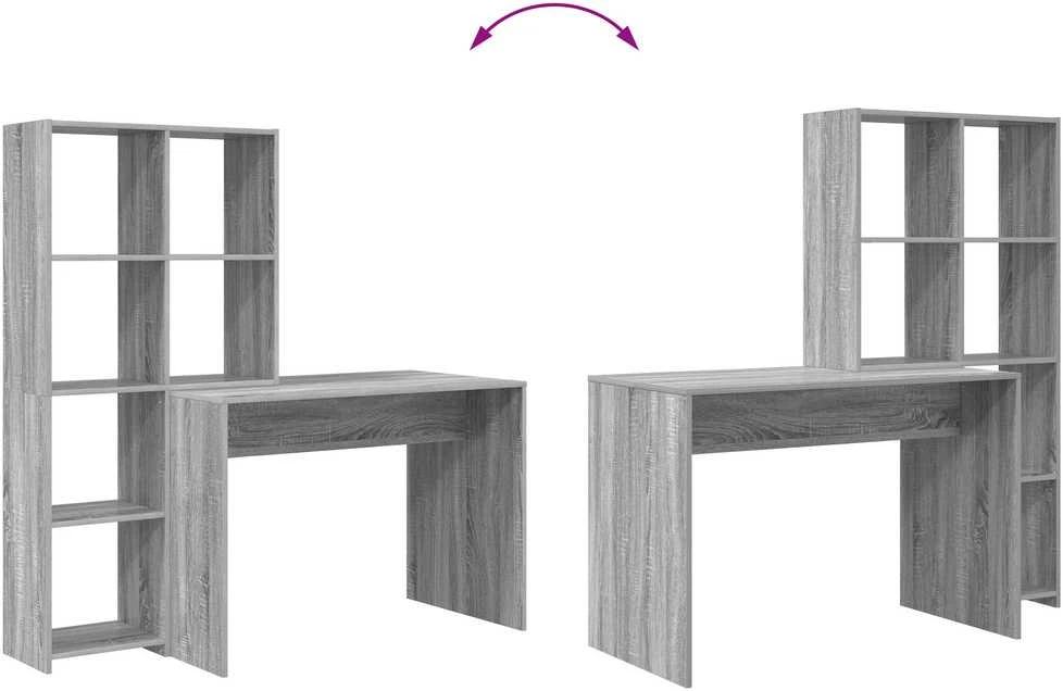 Stalas Pilkas Sonoma 138,5 x 55 x 143 cm Apdirbta mediena