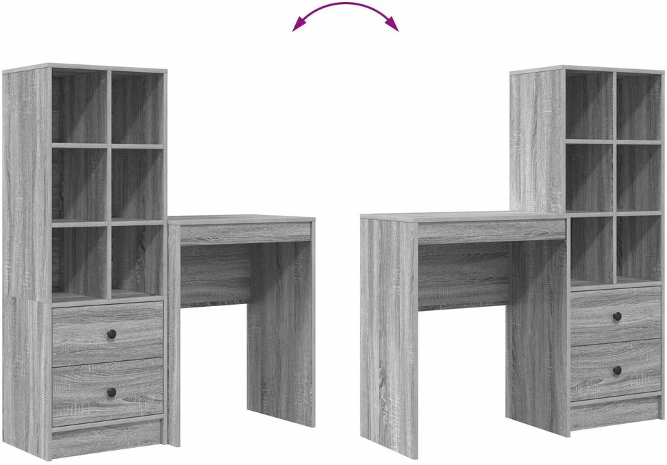 Stalas Pilkas Sonoma 105,5 x 34 x 127 cm 2 vnt.