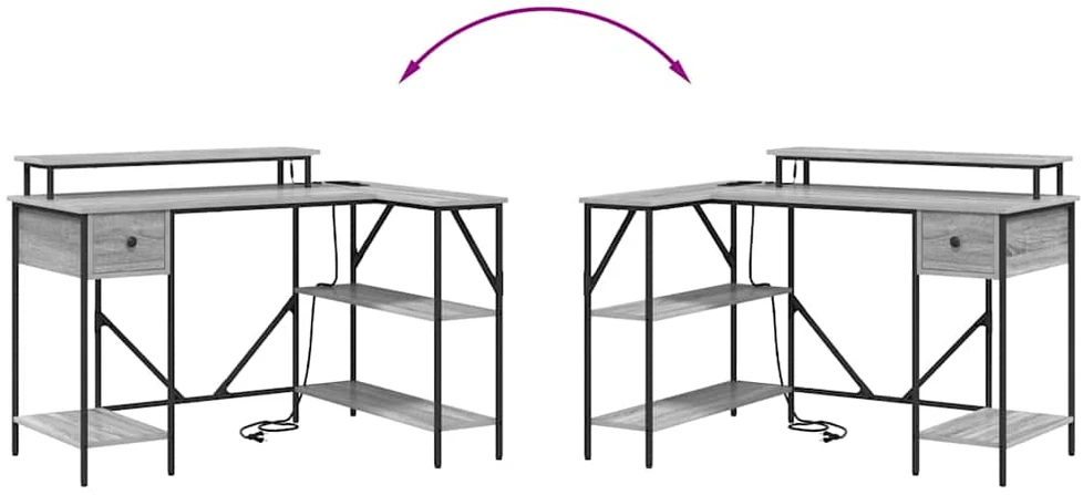 Stalas Pilkas Sonoma 120 x 79 x 86,5 cm Apdirbta mediena