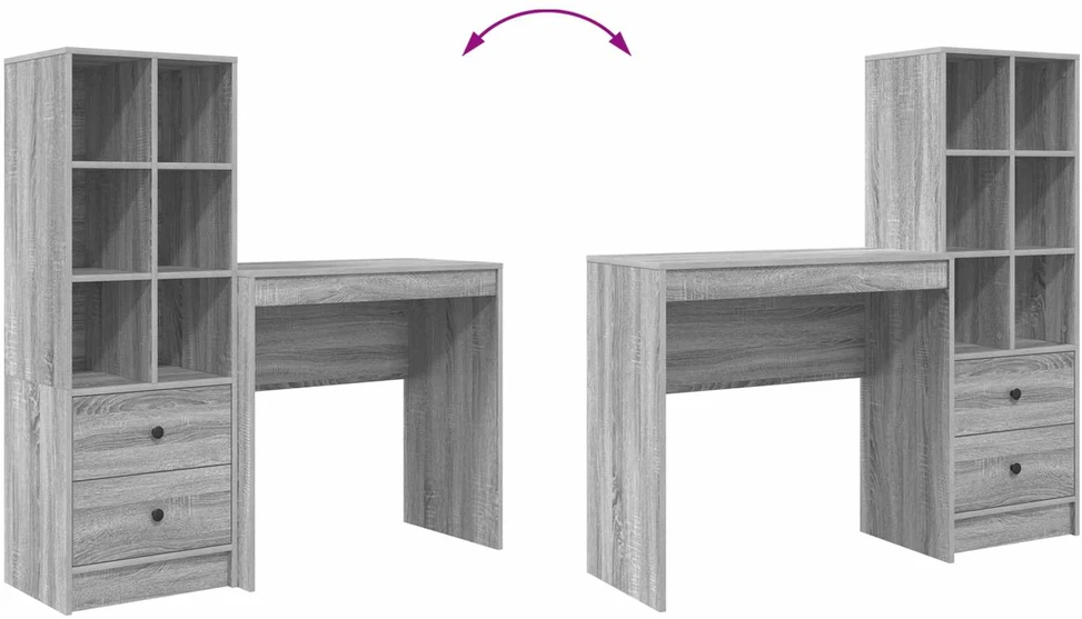 Stalas Pilkas Sonoma 125,5 x 40 x 127 cm 2 vnt.